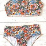 Urban Outfitters NEW! Floral Print 2 Piece Swimsuit Bikini Set Womens Swim Set Size Medium Photo 0