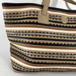 Tory Burch Robinson Zig Zag Tote Shoulder Bag Leather East West Large Carryall Photo 3