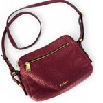 Fossil Piper Toaster Crossbody Burgundy Wine Pebbled Leather Bag Purse Medium Photo 1