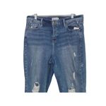 Lane Bryant Magic Waist High Rise Straight Distressed Crop Stretch Jean 16 Blue Photo 1
