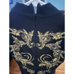 Cache  Black & Gold Baroque High-Neck Sleeveless Bodycon Dress – Size 4 Photo 3