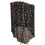 Torrid Black with White Polka Dots & Floral Print High Low Lined Sheer Skirt 26 Photo 1