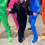 Badgley Mischka Black Velvet Jumpsuit SIZE 10 Cocktail Soft Sequin Designer $630 Photo 4