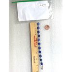 Evil Eye Protection Bracelet With Blue Glass Beads & Metal Links A171 Photo 3