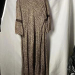 Dress Barn WOMENS SIZE 20W LONG FLOWY BROWN DESIGN WITH EYELET LACE INSET… Photo 7