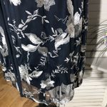 Connected Apparel Dress Floral Embroidered Mesh Jacket Split Front Navy/White 12 Photo 7