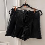 ZARA Black Leather Shorts Photo 1