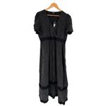 Disturbia Quartz Lyocell Blend Lace Detail Maxi Dress in Black size 12 NWT Photo 2