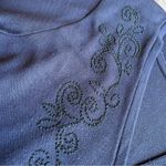 Alfred Dunner  Layered Look Knit Top Made in USA Blue Medium Photo 6