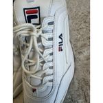 FILA Disruptor II Sneaker Shoes, White/Navy/Red Size 12 Photo 6