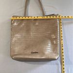 Carlos Falchi • Crocodile Embossed Tote Bag Faux Leather Large Roomy Gray Photo 10