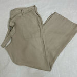MYS collection 100% line Tan Straight Leg Pants with Lightweight Fabric Size 18 Photo 0
