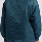 BLANK NYC  Teal Bomber Jacket with Brown Faux Fur Collar Photo 5