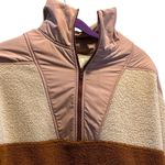 American Eagle Women's Sherpa Color Block Quarter-Zip Jacket Size M Photo 8