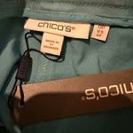 Chico's Trapunto Wide Leg Cropped Pants in Cool Water Blue Sz 0P (4P) NEW Photo 3