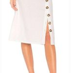 LPA  Button Up Midi Skirt in White Small Photo 0