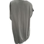 Uma Raquel Davidowicz satin silver pleated pullover crewneck tunic dress L Gray Size L Photo 13