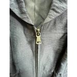 Classiques Entier Women's 3/4 Ruche Sleeve Blue Grey Tencel Lyocell Zip Jacket Photo 5