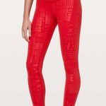 Lululemon Wunder Under HR 7/8 20YR 25” Color; 20YR Manifesto DRK Red Size 2 Photo 0