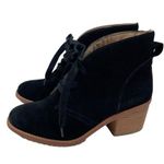 Caslon * Booties Womens 35 Black Suede Leather Ankle Heeled Whimsigoth Festival Photo 6