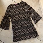 Peck & Peck Black gold festive dress with flare bell sleeves Photo 1