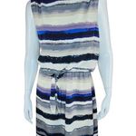 Daisy Fuentes Womens XL Drop Tie Front Elastic Waist Sleeveless Striped Dress Photo 0