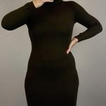 Ralph Lauren Black Label Olive Green Long Sleeve Turtleneck Sweater Dress Size S Photo 0