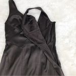 David Meister DAVID MEISTER Brown Satin Low Cut Cocktail Dress Sleeveless Bodycon Sexy Size 2 Photo 3