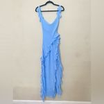 House Of CB  'Ariela' Soft Blue Ruffle Maxi Dress NWOT size XS‎ Photo 5