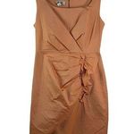 Moschino  Cheap & Chic Size 6 Dress Square Neck Ruched Sleeveless Orange Women’s Photo 0