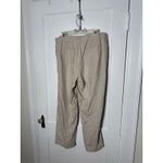 Cato Khaki Drawstring Pull On Tan Relaxed Cotton Linen Pants Women's Size XL Photo 5