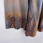 World Unity Sweater Womens XL Brown Boho Hippie Fairy Sparkle Flare Sleeve Photo 10