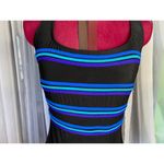 Longitude  one piece swimsuit Vintage 1980s striped Photo 2