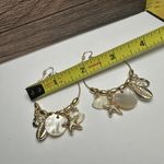 ALEX AND ANI Beachcomber Dangle Drop Pierced Earrings Seashell Charm Gold Tone Photo 1