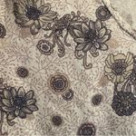 Lucky Brand  Top Womens Size S Tan Brown Babydoll Cottagecore Long Sleeves V-Neck Photo 5