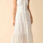 RIHOAS The Square Neck Tiered Hem Midi Dress 76 White Size M Photo 0