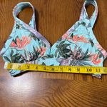 Skye Swimwear Skye Blue Tropical Floral Birds of Paradise Bikini Top Women’s Size Small Photo 1