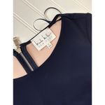 Nicole Miller NWT  Mini Sheath Dress Navy Blue & Pink Bell Sleeve Career Size 8 Photo 6