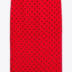 ZARA  Red Satin Maxi Skirt With Black Polka Dots Blogger Favorite Small Photo 0