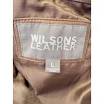 wilson's leather Retro‎  Women's Jacket Brown Genuine Leather Belted Blazer Size L Photo 3