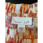 J Jill Linen Shirt Womens Small Southwestern Colorful Soft Coastal Casual Church Orange Photo 3