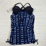 Athleta NWT‎  Mashiko Side Scrunch Tankini in Blue Size 34D/DD Photo 8