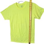 Fruit of the Loom Shirt Women's Small Neon Yellow Platinum Crew Short Sleeve Tee Photo 6