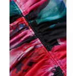 Teri Jon Rickie Freeman Black Floral Organza V Photo 4