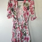 Show Me Your Mumu EUC Brie Kimono Robe White Floral Print sz OS Photo 0