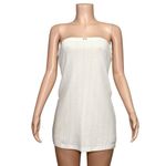 With Jean WITH JÉAN Frankie Strapless Mini Dress, White Pointelle, Medium Photo 4