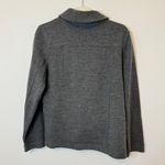 Eileen Fisher  Merino Wool Coat Size Large Double Breasted Jacket Gray Lagenlook Photo 3