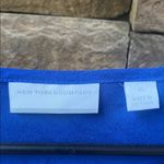 New York & Company Royal Blue Puff Sleeve pleated front Blouse XL Photo 1