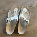Birkenstocks Gizeh Big Buckle white Leather - Black Size 39 (8.5) New NWOB Photo 1