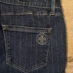 Laurie felt metallic pinstripe ankle skinny jeans size 12P Blue Photo 7